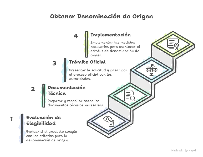 Infografía: 4 pasos para obtener una Denominación de Origen en México