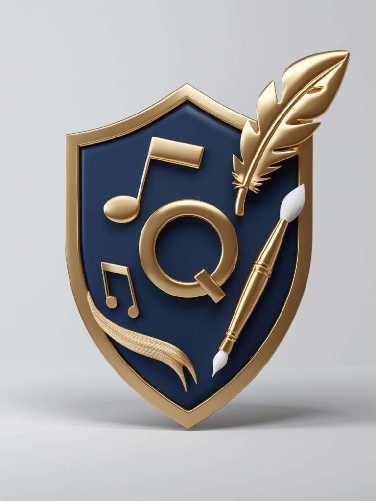 Copyright symbol with creative protection elements representing copyright registration services in Mexico