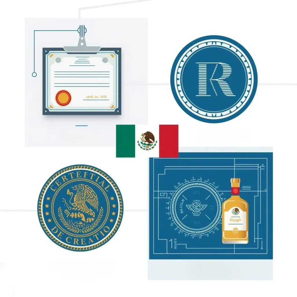 Tipos de protección de propiedad industrial en México: patentes, marcas, diseños industriales y denominaciones de origen según ley IMPI