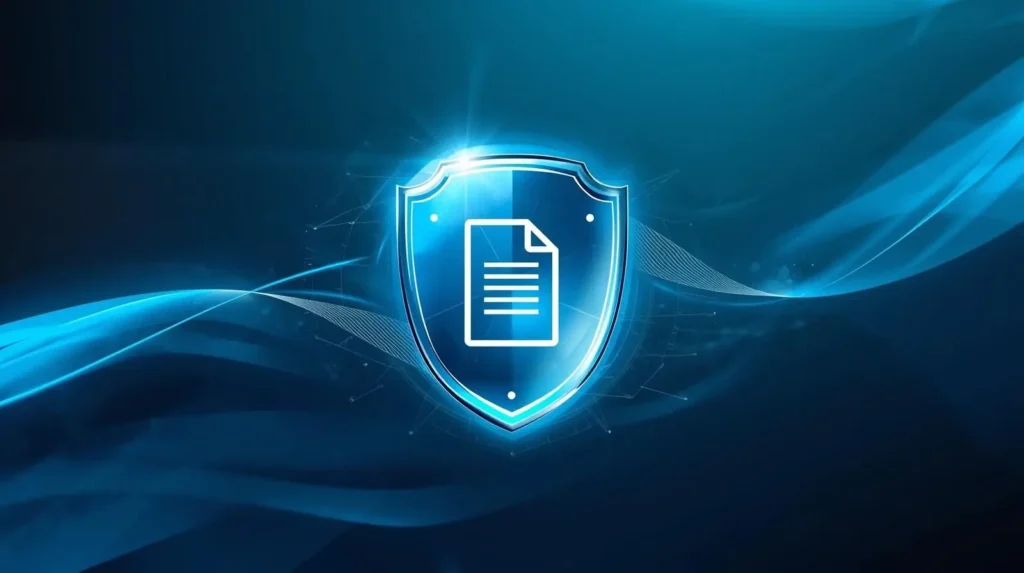 Conceptual art showing a glowing patent protection shield linking the US and Mexico, symbolizing Google Patents cross-border search strategy